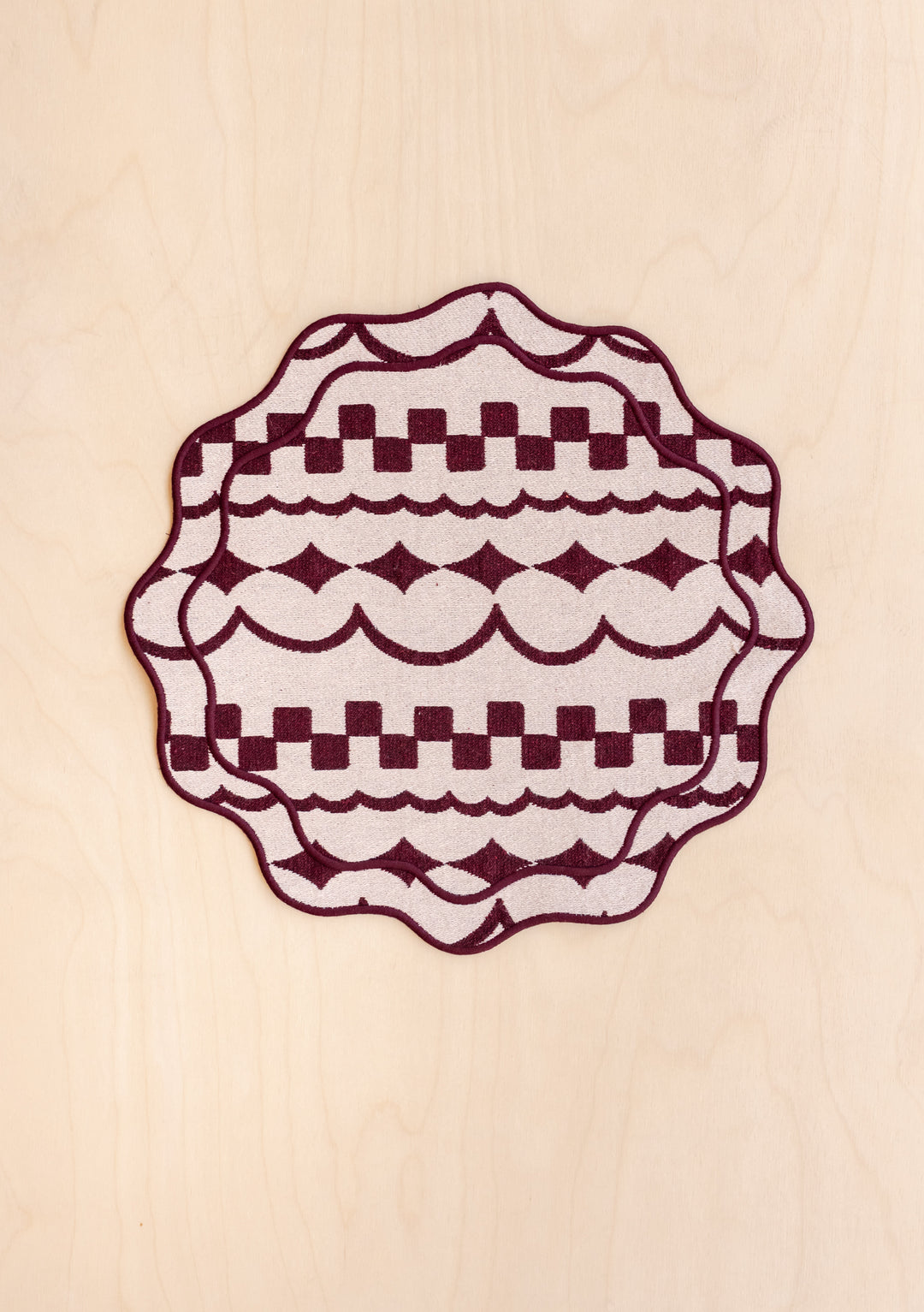 Tischsets aus Baumwolle, 2er-Set, rosa kariert