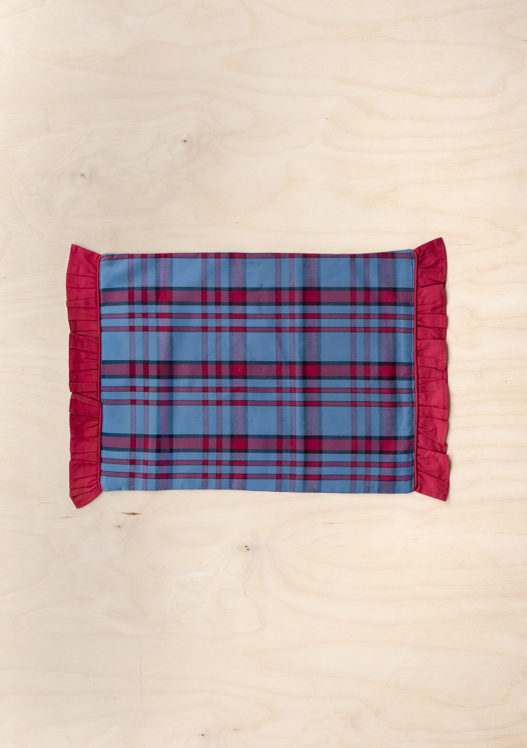 Tischsets aus Baumwolle, 2er-Set, Marineblaues Schottenkaro