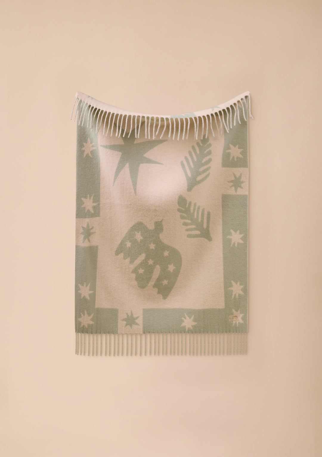 Lambswool Baby Blanket in Sage Folk