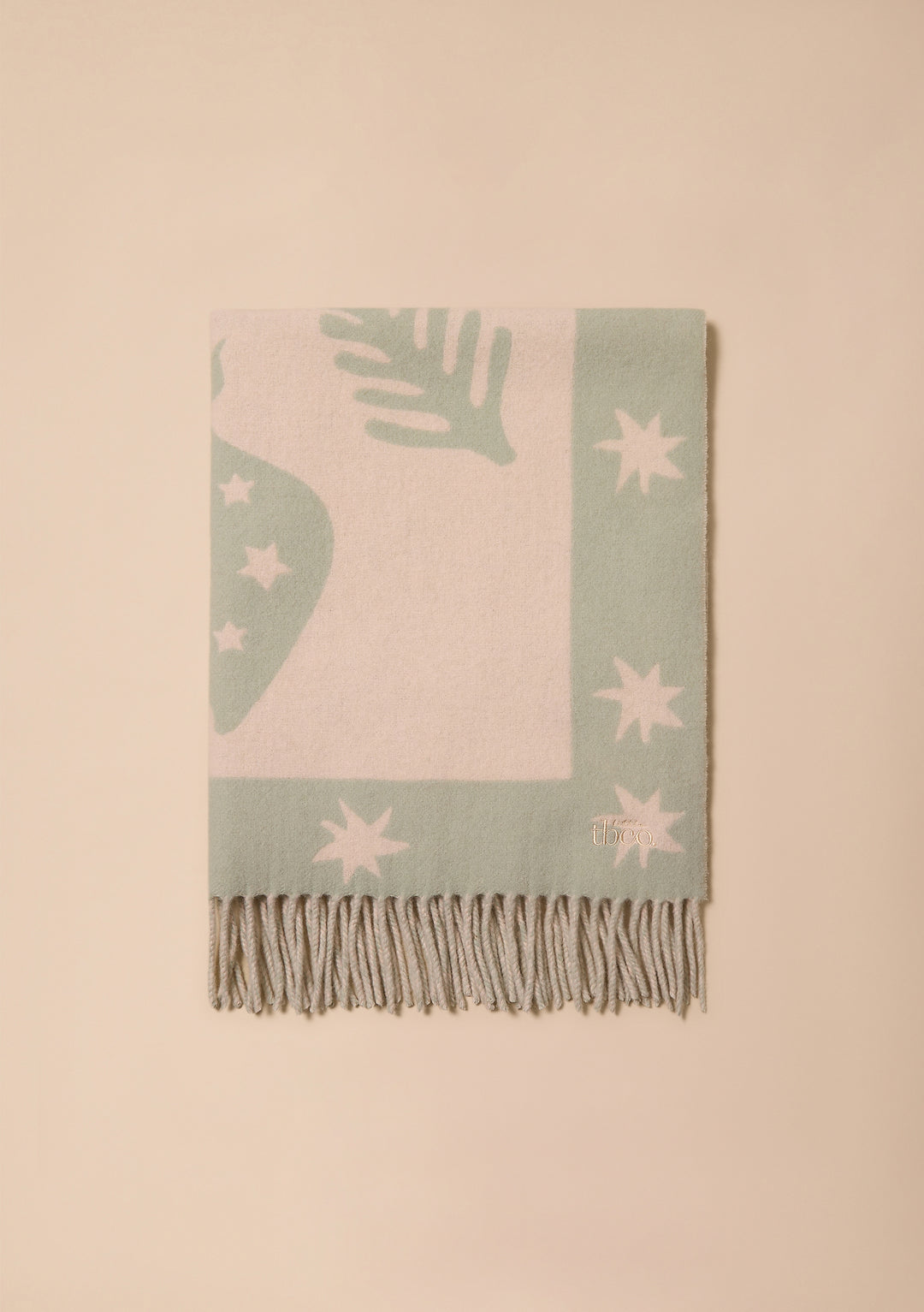 Lambswool Baby Blanket in Sage Folk