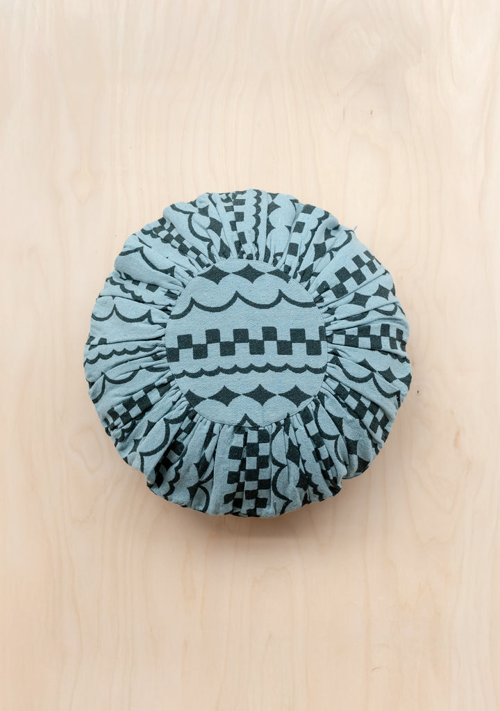 Housse de coussin en coton à rayures vertes 
