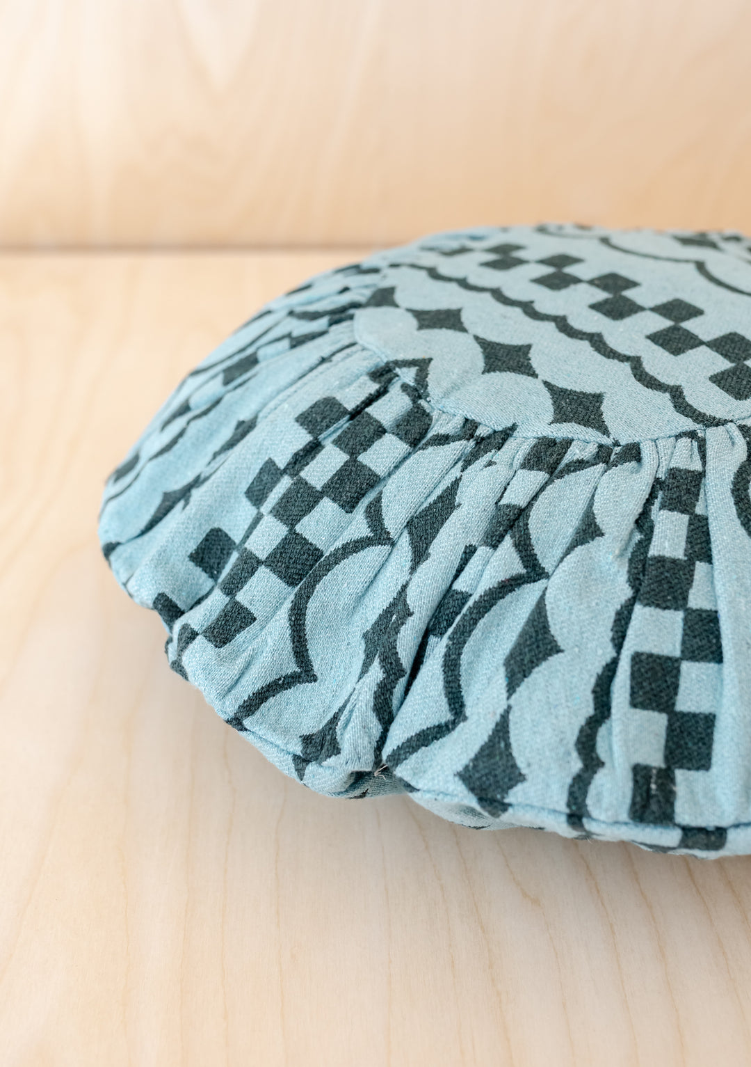 Housse de coussin en coton à rayures vertes 