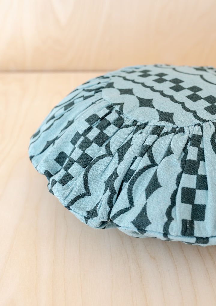 Housse de coussin en coton à rayures vertes 