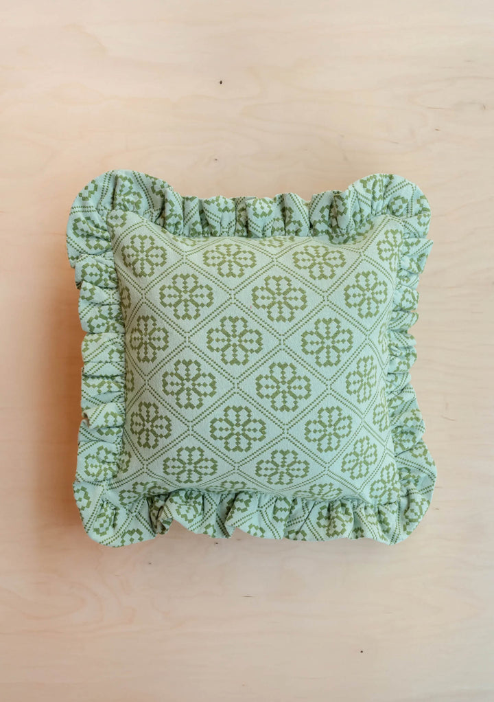 Cotton Cushion Cover in Blue Floral