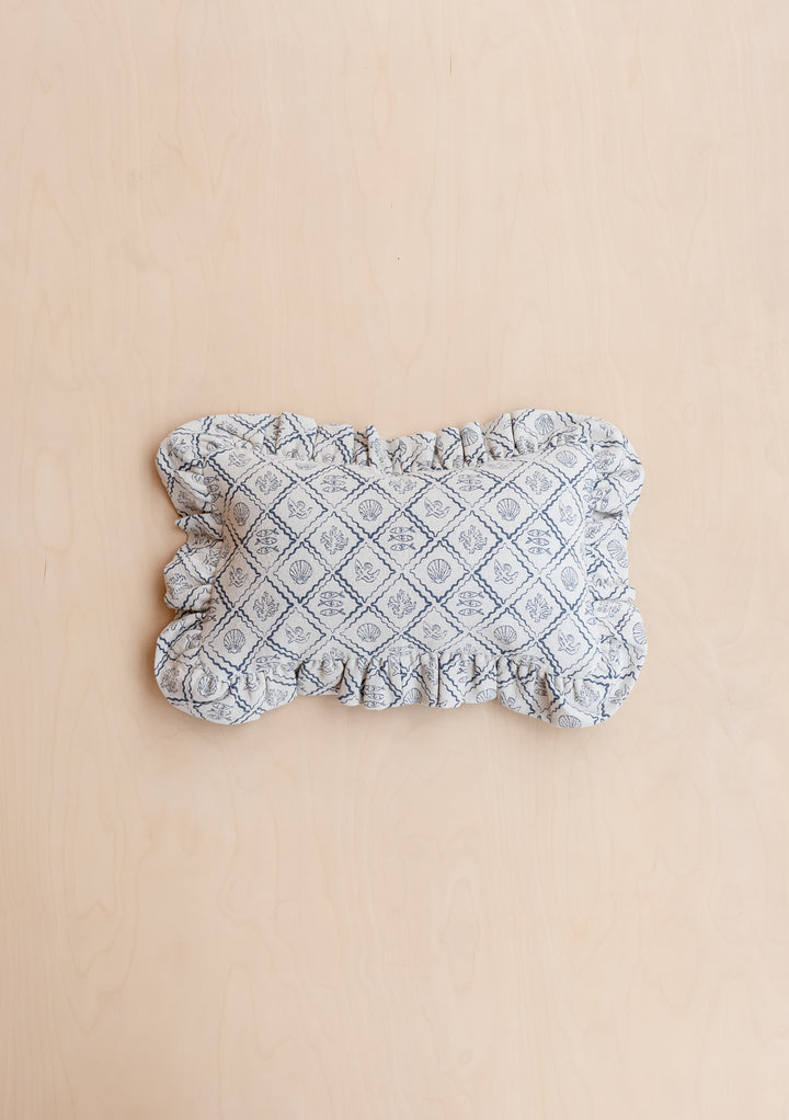 Baumwollkissenbezug in Blau Schmuck 