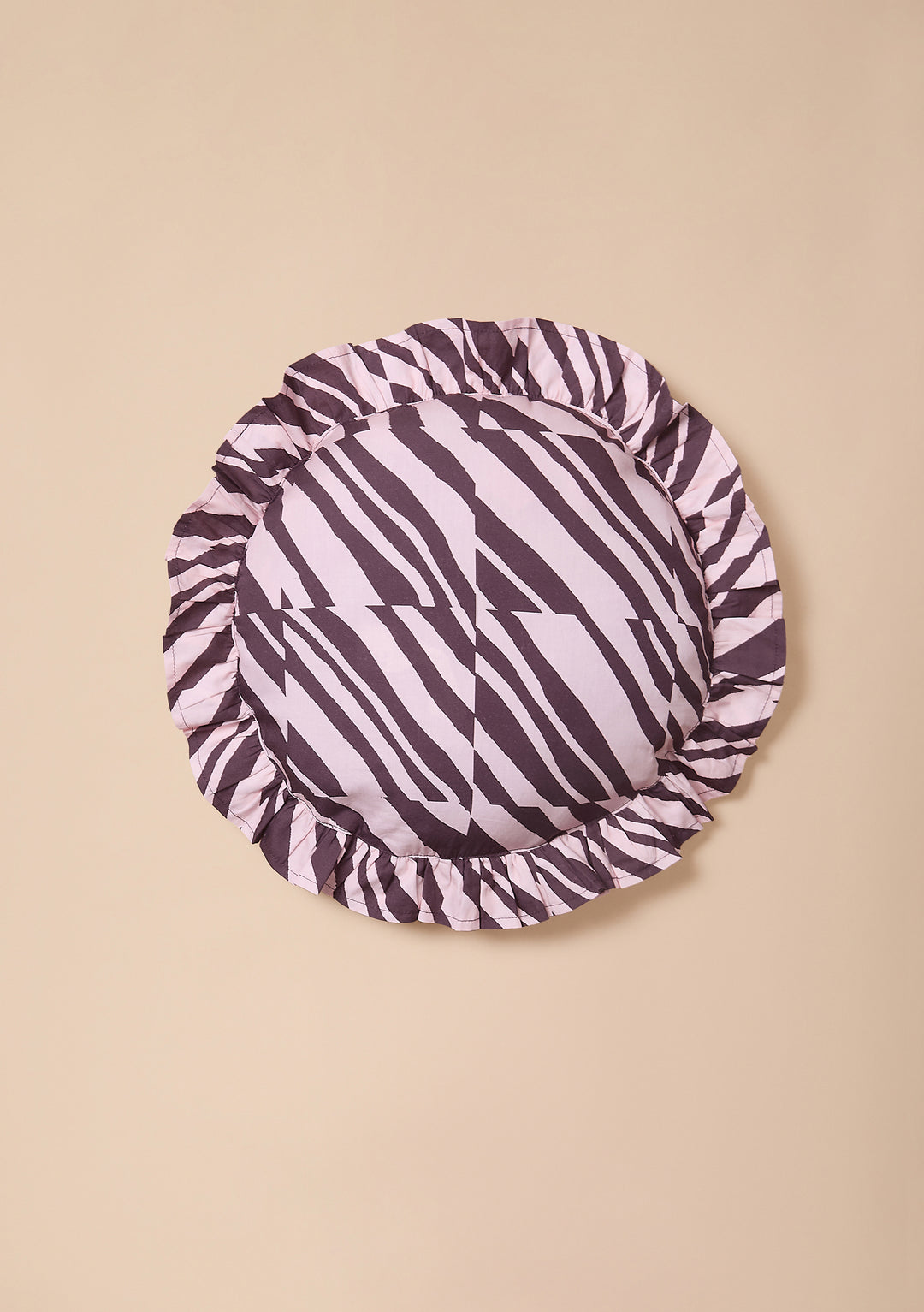 Cushion Cover in Pink Patchwork Stripe