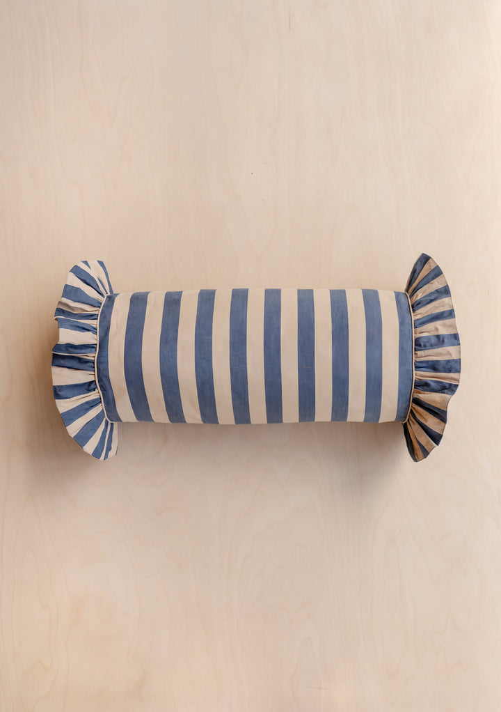 Cotton Cushion Cover in Navy Stripe