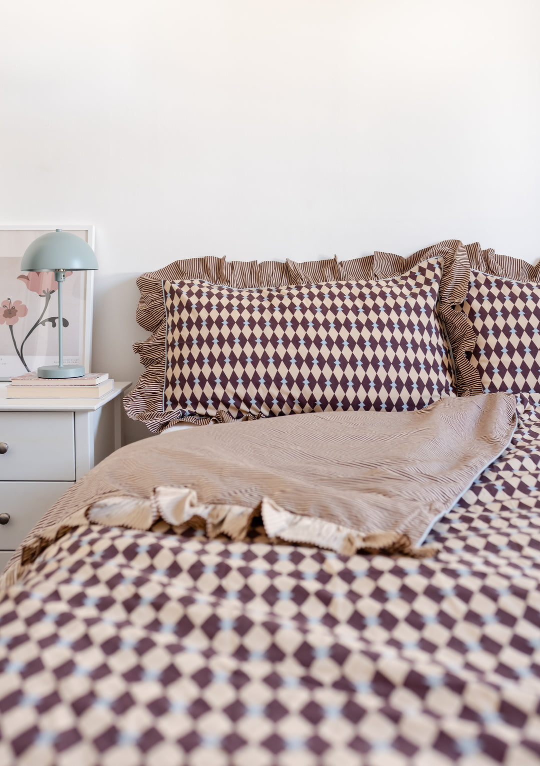 Housse de couette en coton Camel Harlequin