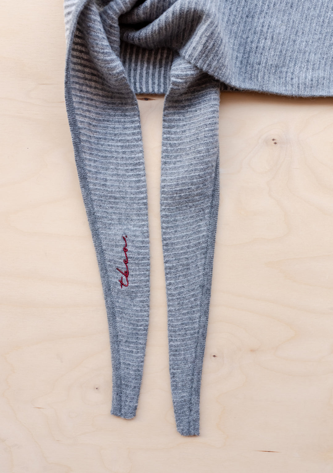 Merino Hood in Grey Two-Tone
