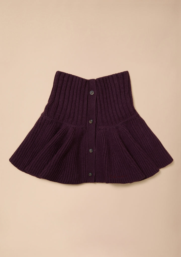 Merino Wool Neck Warmer in Fig
