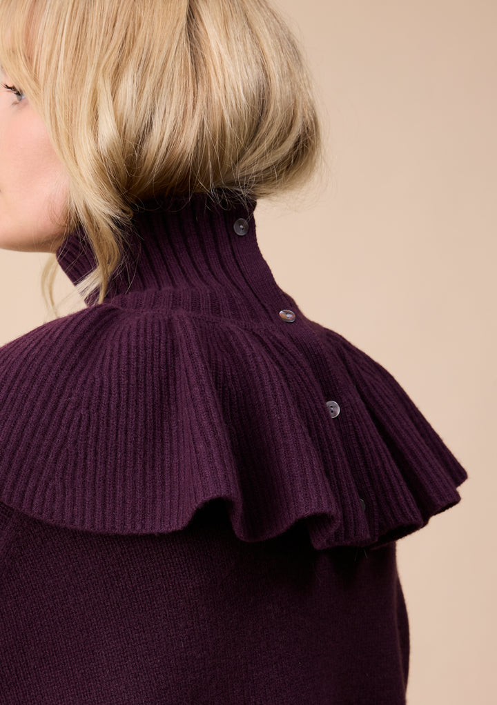 Merino Wool Neck Warmer in Fig