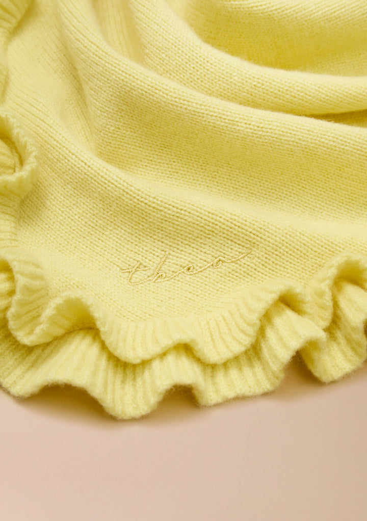 TBCo x Liu Merino Triangle Scarf in Yellow