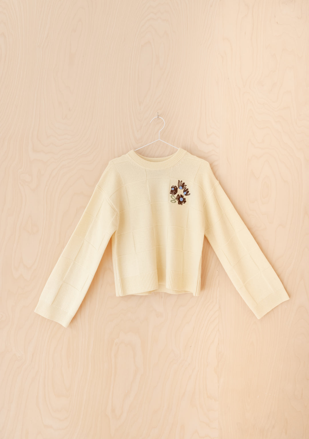 Pull décontracté en laine à damier NC x TBCo Latte