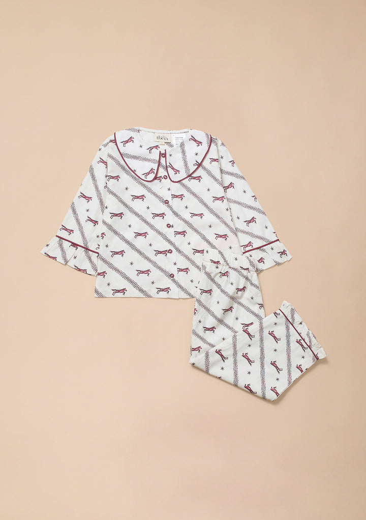 Cotton Kids Pyjamas in Cream Gallop