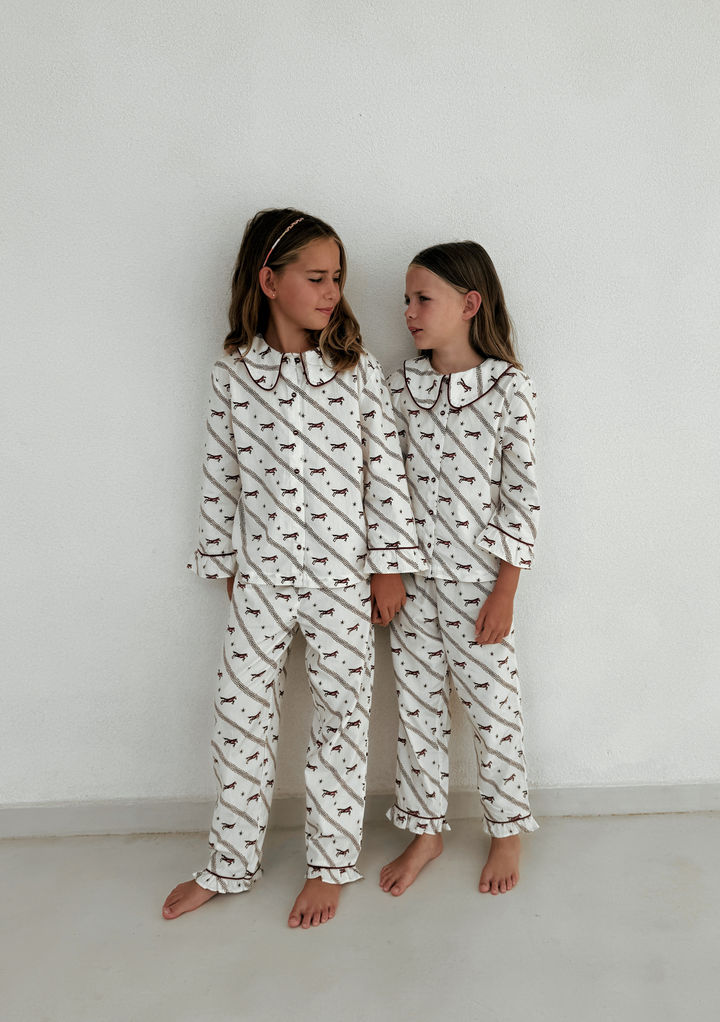 Cotton Kids Pyjamas in Cream Gallop