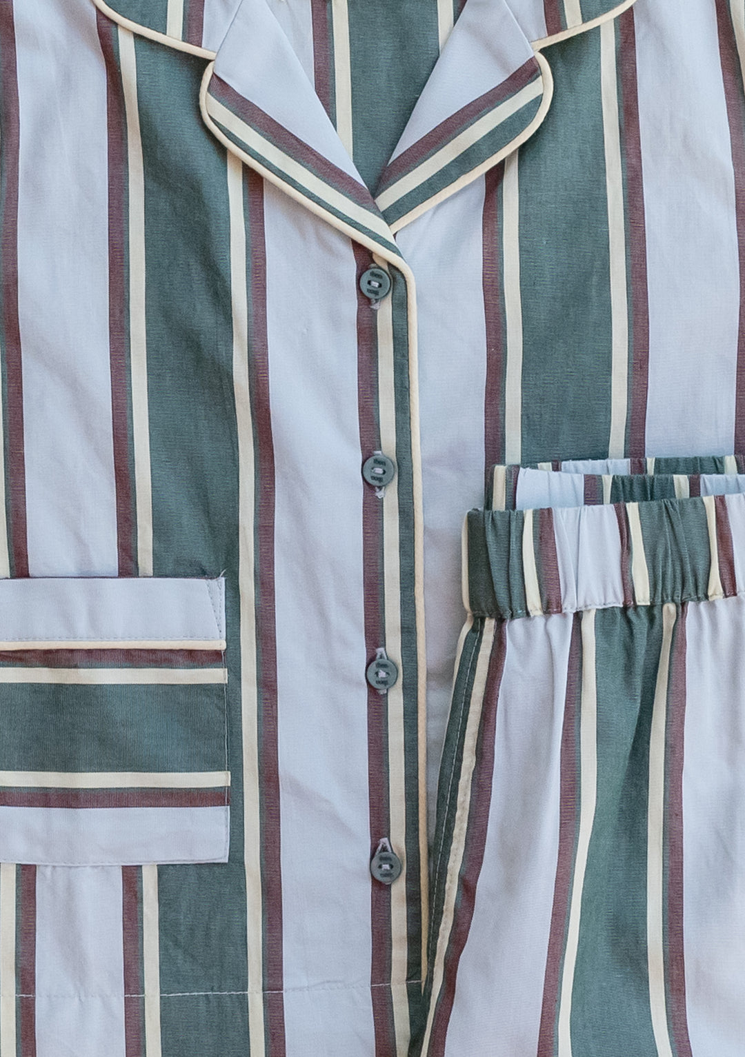 Cotton Kids Pyjamas in Blue Stripe