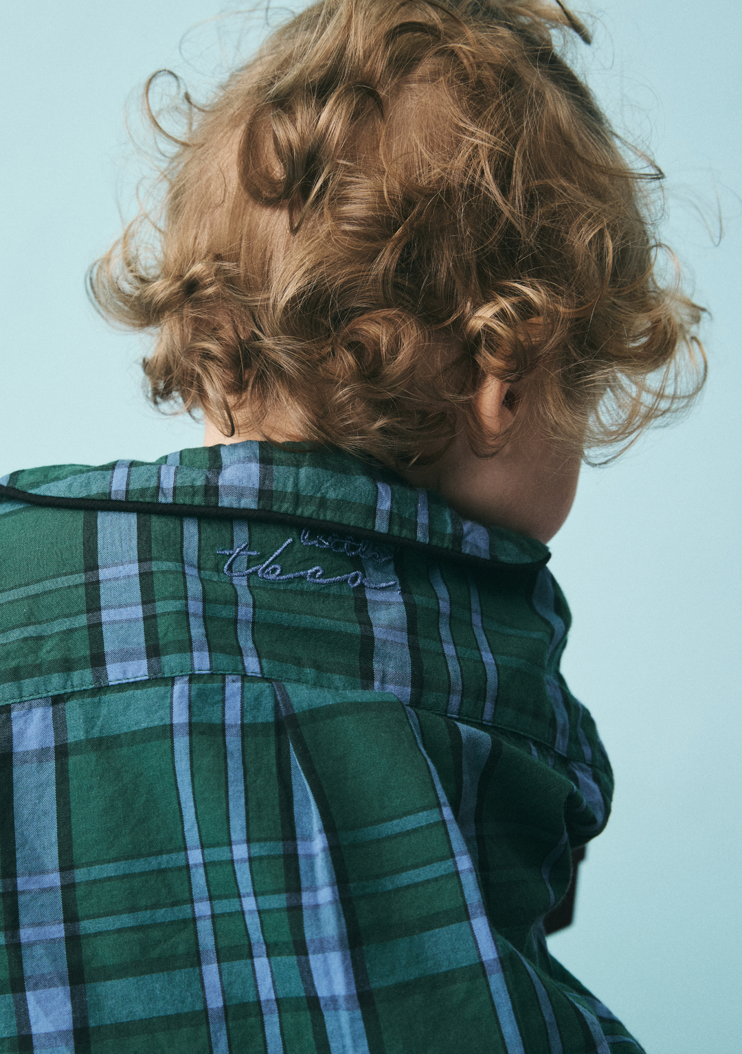 Cotton Kids Pyjamas in Green Tartan