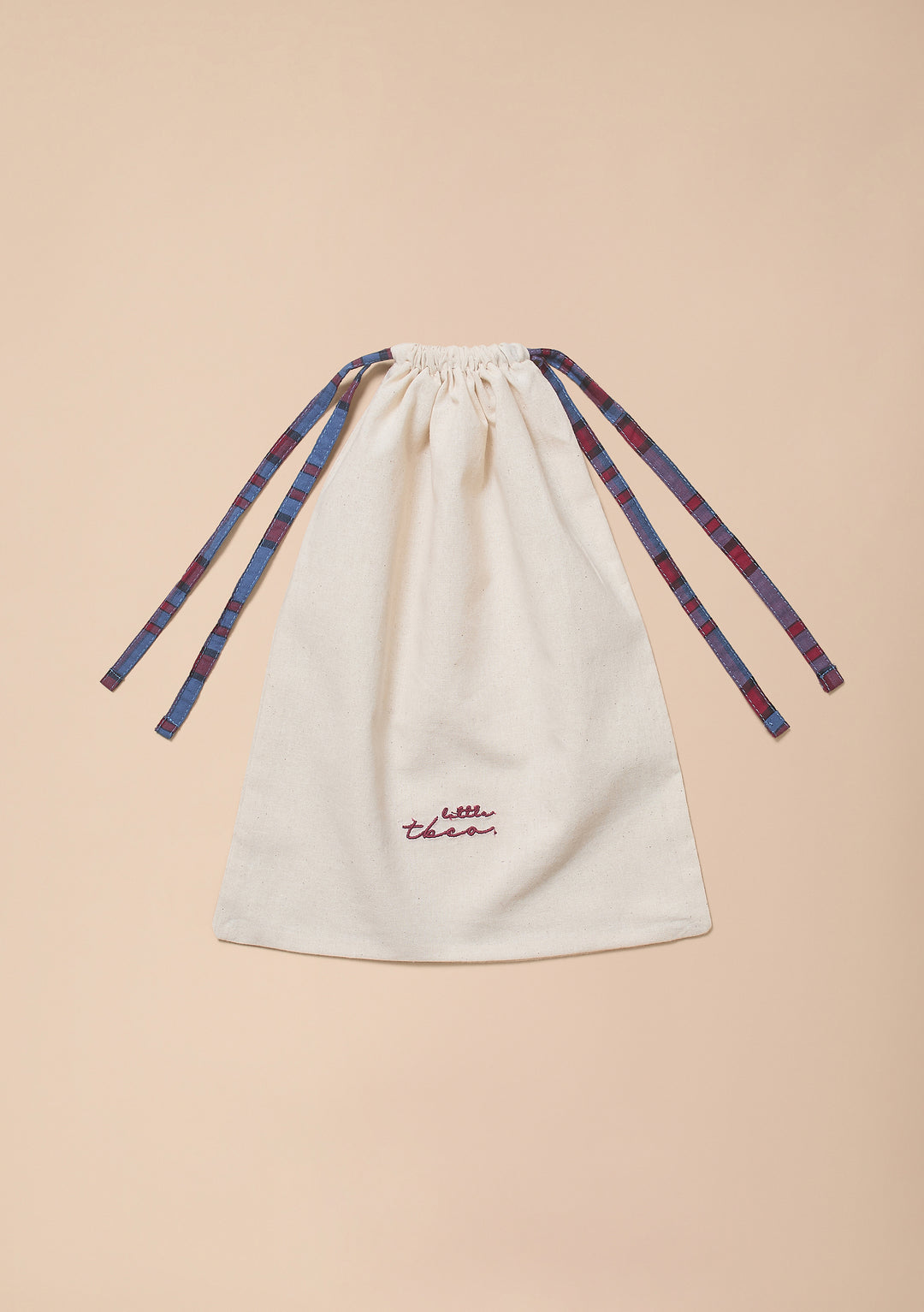 Pyjama enfant en coton, motif écossais bleu marine