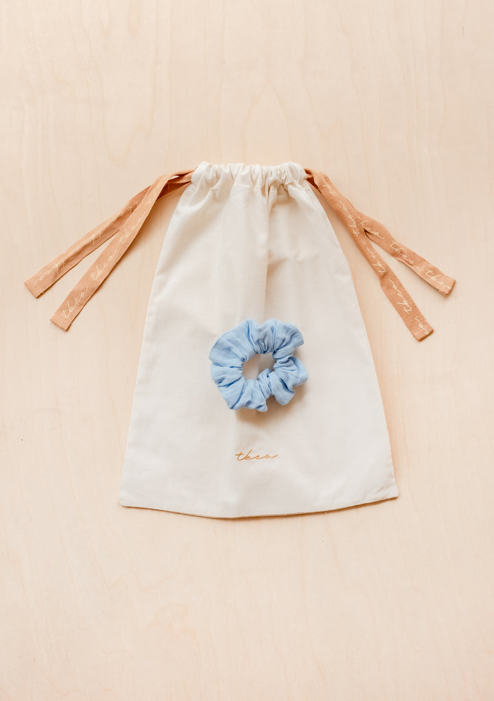 Pyjama en coton bleu pétoncle