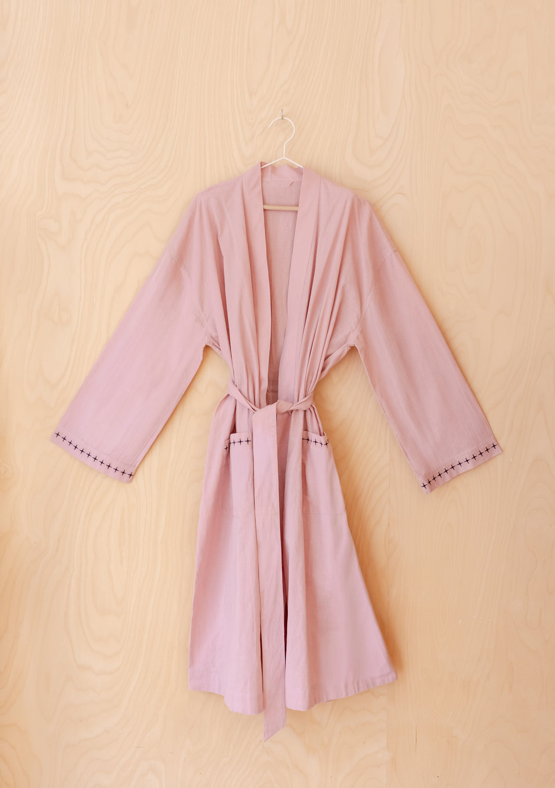 pink cotton dressing gown TBCo Cotton & Linen Women's Robe in Pink