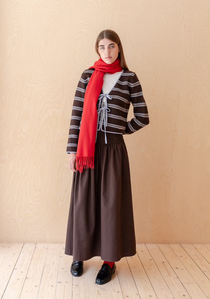 Lambswool Oversized Scarf in Red