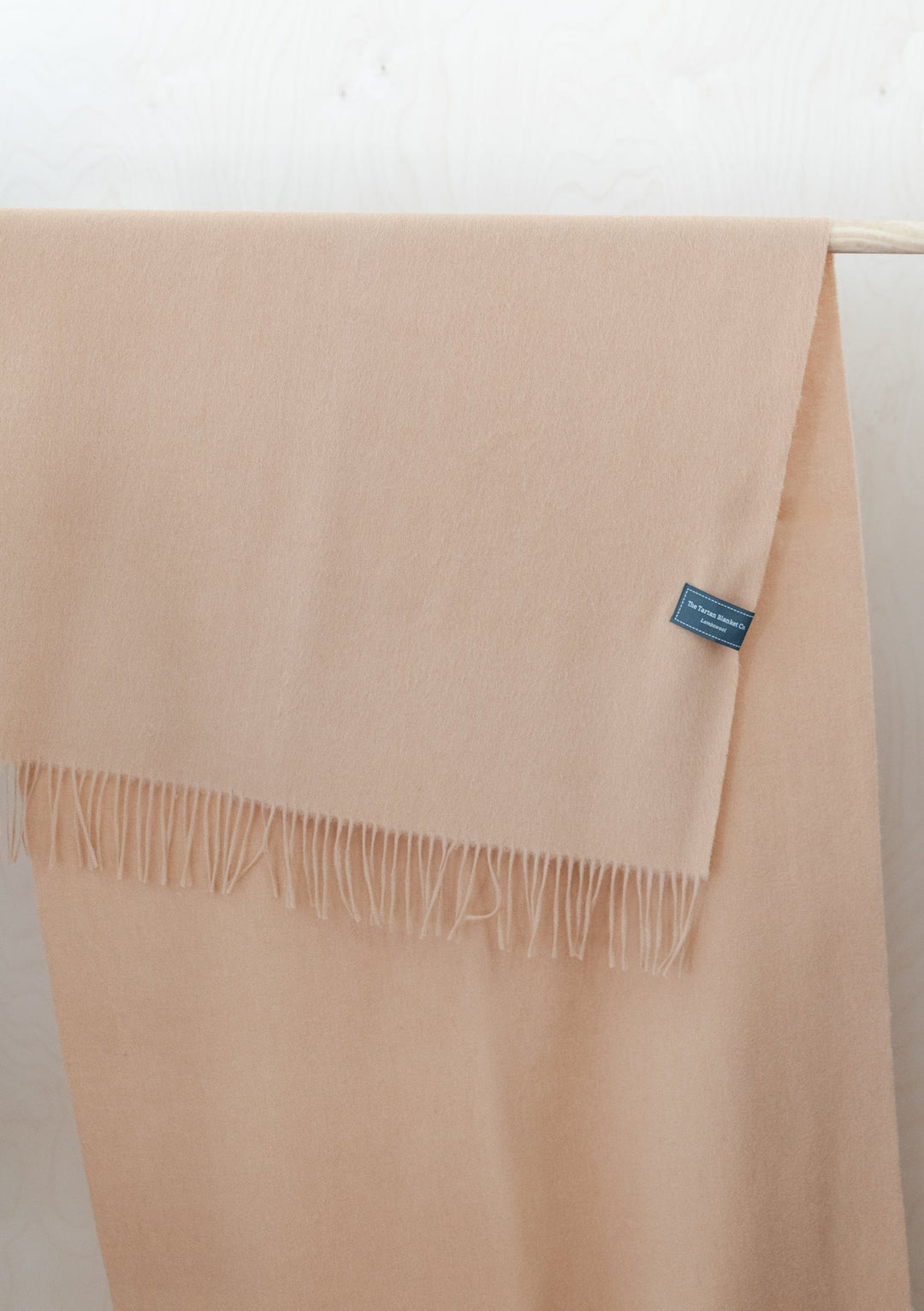 Lambswool Blanket Scarf in Light Camel - TBCo 