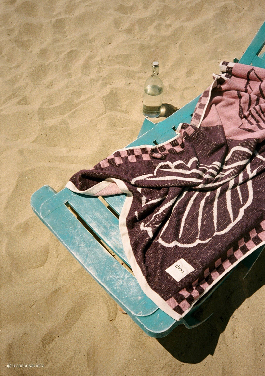 Baumwoll-Strandtuch in Pink Shell