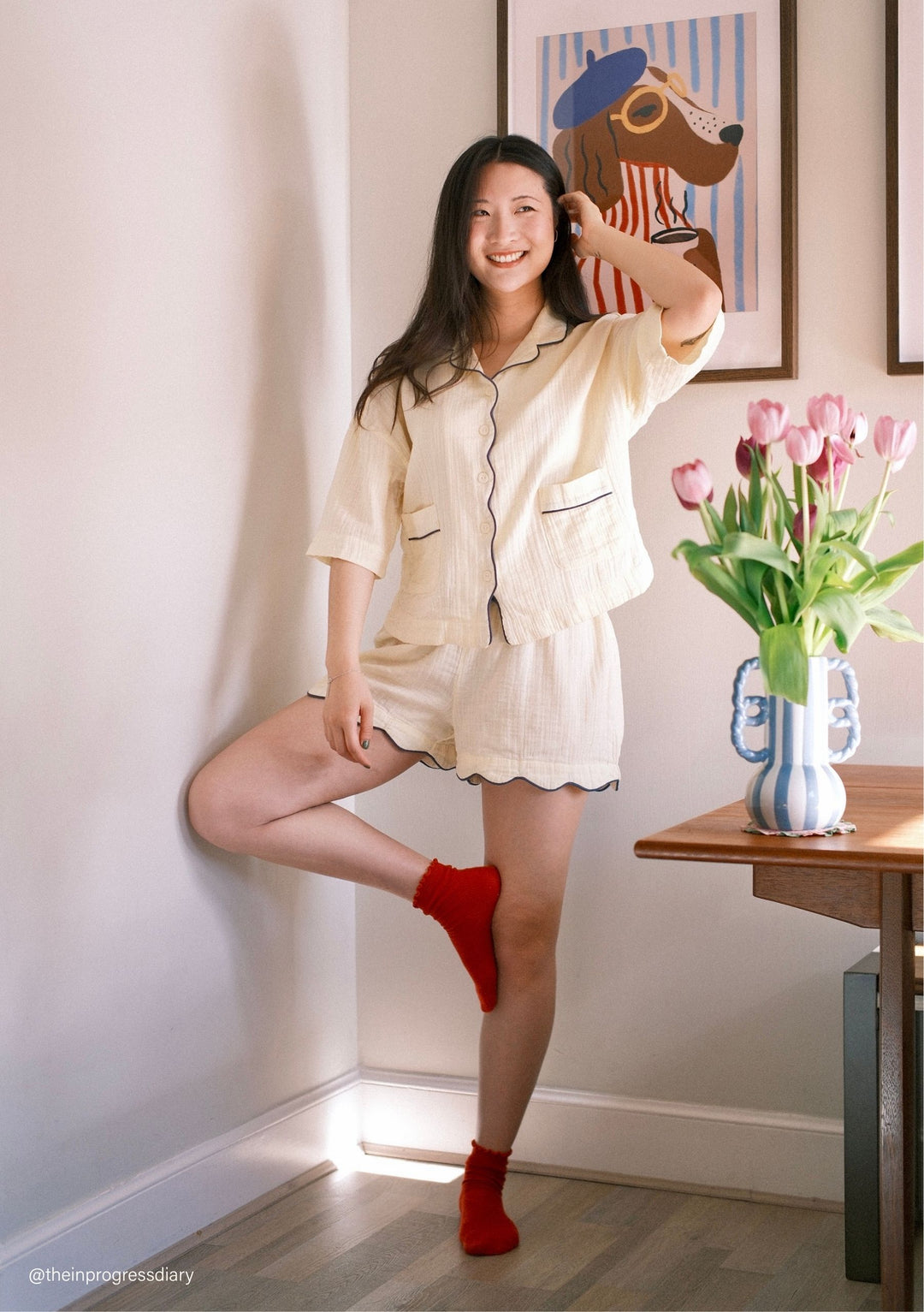 Cotton Pyjamas in Buttermilk