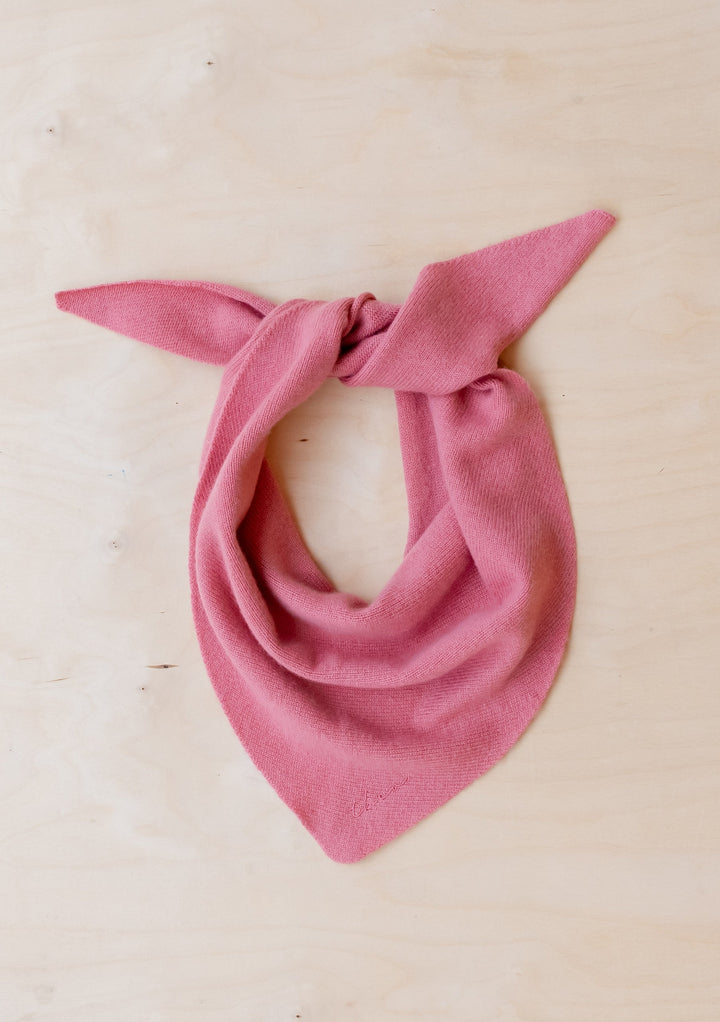 Merino-Dreiecksschal in Rosa 