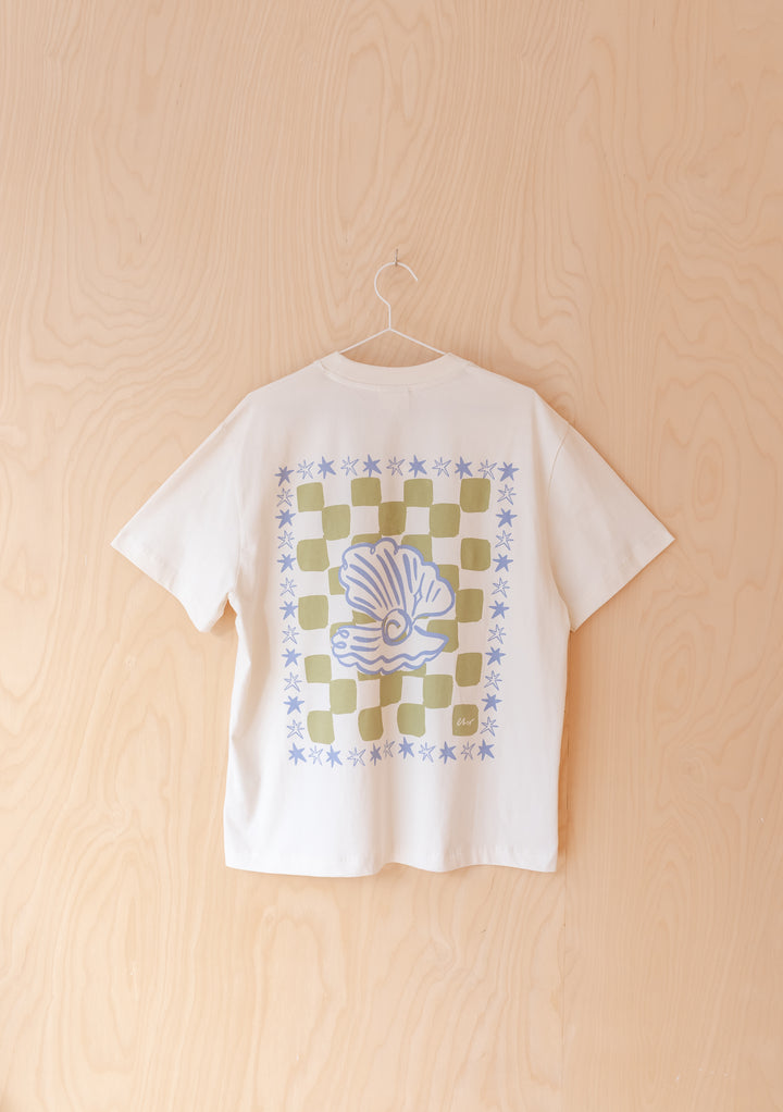 Cotton T-Shirt in Ecru Shell