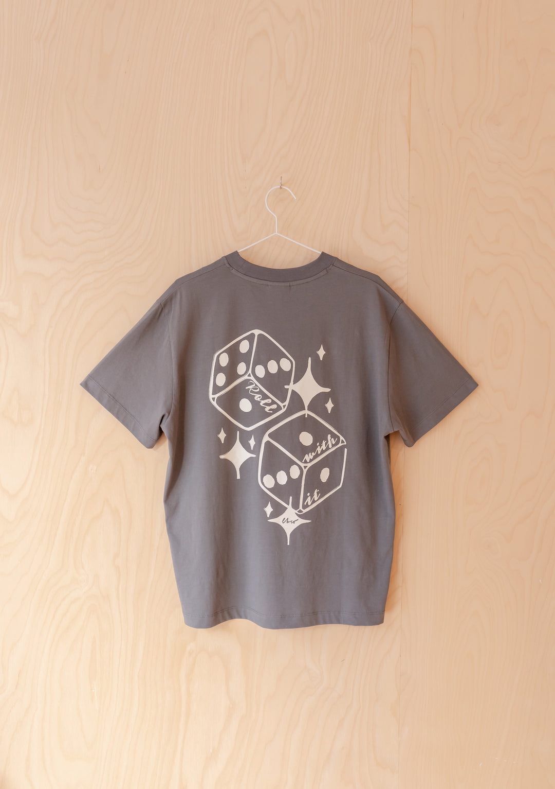 Cotton T-Shirt in Charcoal Dice