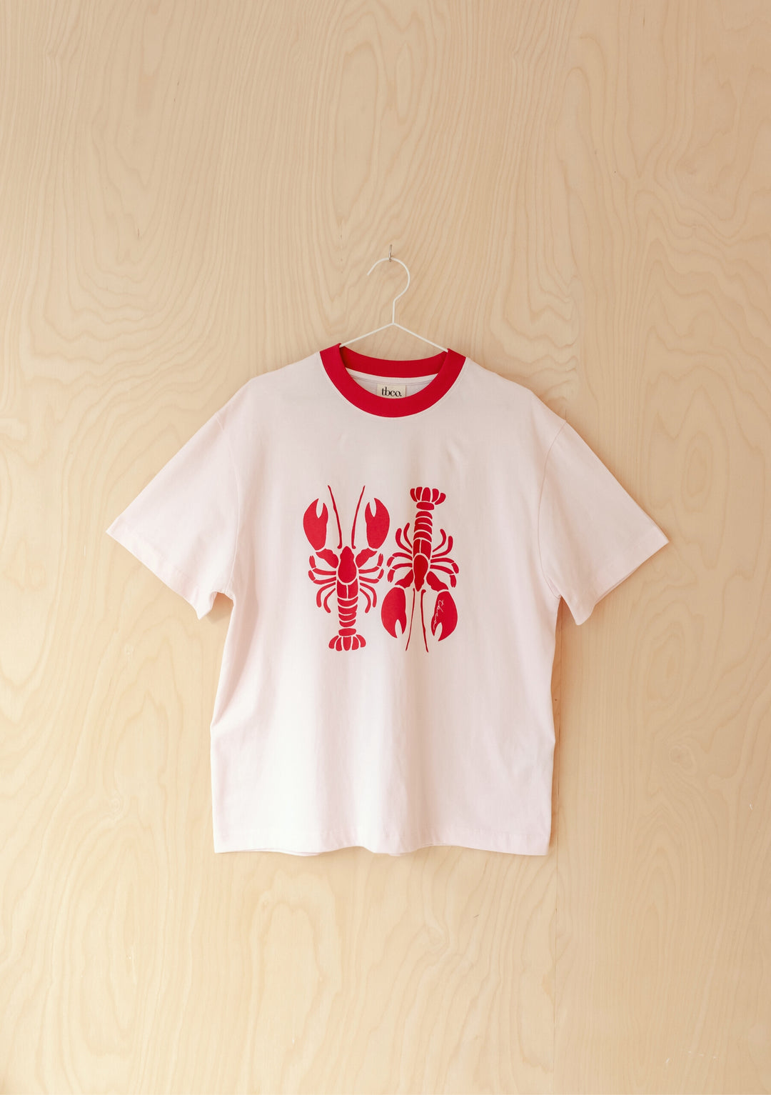 Cotton T-Shirt in Pink Lobster