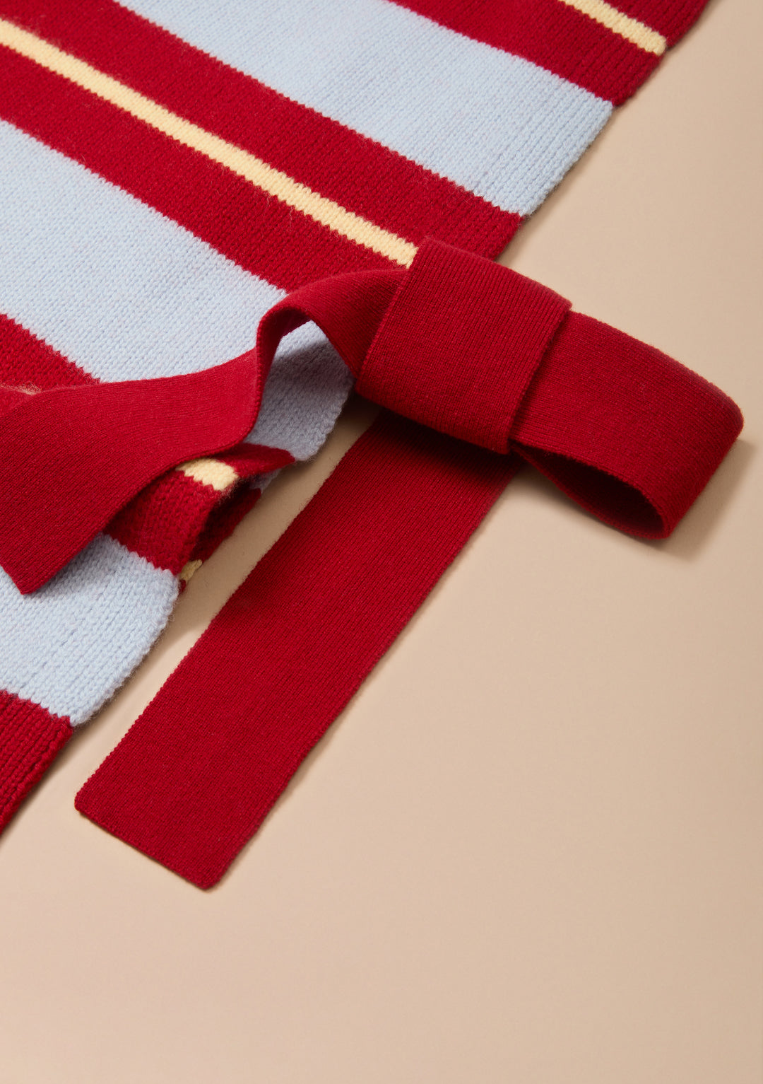 TBCo x Liu Merino Vest in Red Stripe