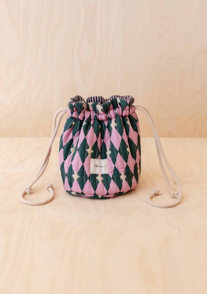 Trousse de toilette en coton rose Harlequin 