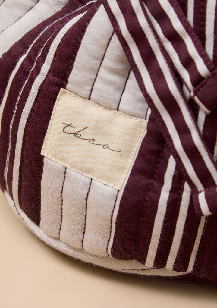 Modal Wash Bag in Fig Stripe